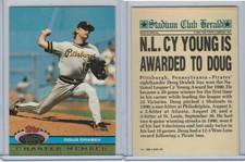 1991 Stadium Club Charter Baseball, #7 Doug Drabek, Pirates, Mint, ZQL