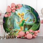 Round Tinkerbell Backdrop Girls Birthday Party Circle Photo Background Banner