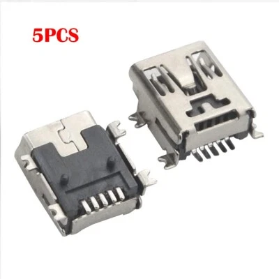 5PCS USB Female 5 Pin Socket 180° SMD SMT PCB Jack Connector Repair Set - Image 1 of 4