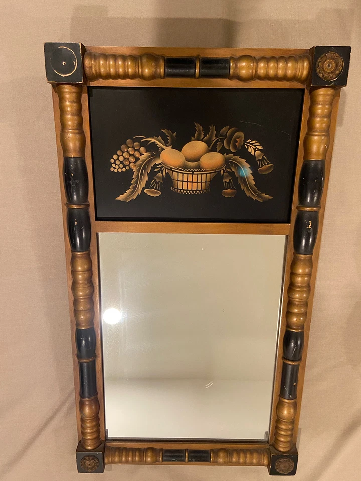 Lambert Hitchcock Espejo Estilo Federal Trumeau Eglomise Bodegón Plantilla Foto 1 de 4