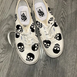 Size 8 Man 9.5 Woman - VANS Authentic 44 DX Anaheim Factory - Needlework Skull - Picture 1 of 9