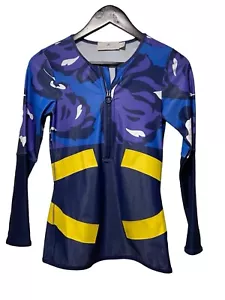 Adidas Stella McCartney Half Zip Jacket Womens Small Yellow Blue Limited Edition - Picture 1 of 10