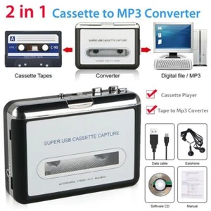 Nuevo reproductor de casete portátil convertidor grabadora convertir cintas a MP3 digital EE. UU. - Imagen 1 de 12