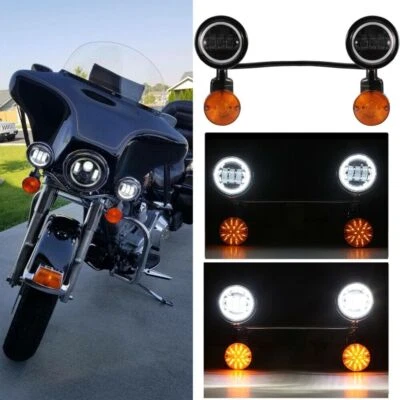 LED Driving Passing Turn Signals Light Bar For Honda Shadow ACE Aero VT 750 1100 - Image 1 of 4