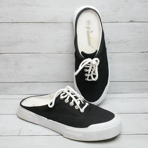 Giovanna Womens Size 9 Lace Mule Slip On Sneaker Black - Picture 1 of 10