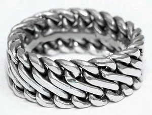 2.Wahl 925 Silber Ring Handgeflochten Wikingerring Wikinger Gr.52 oder 58 - Bild 1 von 4