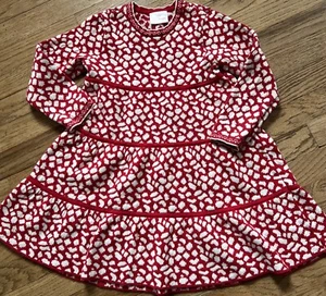 Hanna Andersson rot weiß Punkte Strick Pullover Kleid Urlaub Mädchen 110 5 Jahre - Bild 1 von 10