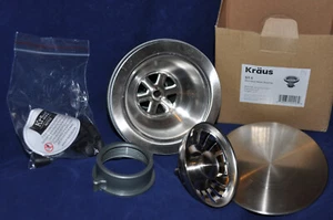 NEW ST-1 Kraus Kitchen Sink Drain Assembly + STC-2 CapPro Decorative Drain Cap - Picture 1 of 7