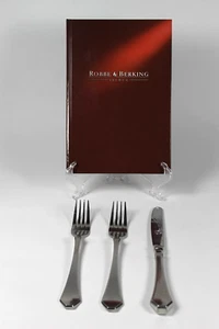 Vero Vintage Robbe & Berking Argento Libro + 2 Forchette & 1 Coltelli Baltico - Imagen 1 de 9