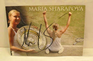 MARIA SHARAPOVA AUTOGRAPHED 7x5 in 2004 Wimbledon Winner Postcard - Picture 1 of 4