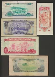 1966 Vietnam Transition Issue Set of 5 EX Circulate Notes P#40, 41, 42, 43, 44. - Picture 1 of 2