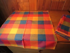 "JUEGO DE ROPA DE MESA DE COLECCIÓN / 6 SERVILLETAS LG BOLD OTOÑO CALABAZA COLOR -18" - Imagen 1 de 4