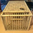 Vintage Rattan Bamboo  Wicker Bed Tray