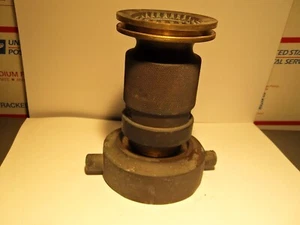 VTG 250 Powhatan Brass Fire Department Nozzle Adapter adjustable MISSING RUBBER - Picture 1 of 12