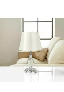 32cm Sophia Glass Ball Table Lamp Bedside Lights/White/ UK Stock - Picture 1 of 1