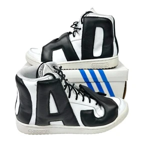 Adidas Originals by Jeremy Scott JS BUCHSTABEN LEDER schwarz weiß Größe 10 - Bild 1 von 9