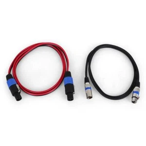 Malone PA-Kabelset 1x 1,5m XLR-Kabel 1x 1,4m PA-Kabel Boxenkabel Set - Afbeelding 1 van 1