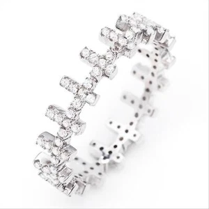 Anello Donna Amen Rccz In Argento 925 Con Croci Zirconate - Misura 16 - Imagen 1 de 3