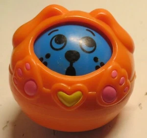 VINTAGE 1994 FISHER PRICE ROLL A ROUNDS RARE Orange DOG Yl Heart Replacement Toy - Picture 1 of 19