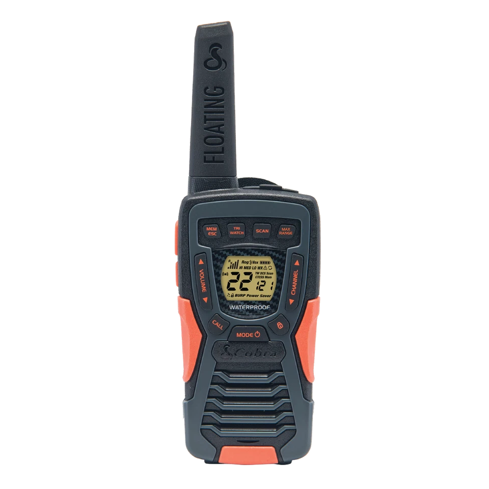 Cobra ACXT1035R Walkie Talkies WaterProof Rechargeable 37-Mile 2-Way Radios 2 Pk - Image 1 of 4