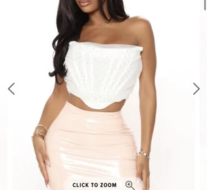 Womens corset top in white size small - Picture 1 of 4