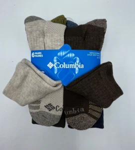 Columbia Calzini Sportivi Uomo Crew 6 Paia Scarpa Multicolore Taglia 6 - 12 - Foto 1 di 4