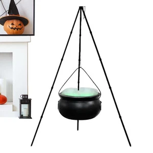 Halloween Witch Cauldron On Tripod With Lights Bowl Party Hocus Candy Bucket - Picture 1 of 10