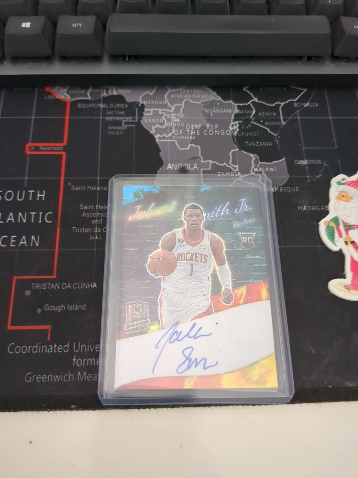 2022-23 Spectra Colorgraphs Jabari Smith Jr Auto On Card /49 RC Rockets