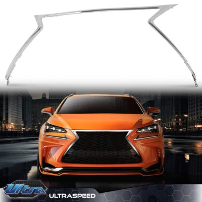 Ajuste para 2015-2017 Lexus NX200t NX300h acabamento de grade frontal moldura surround cromada - Imagem 1 de 4
