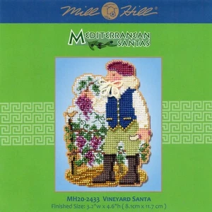 MILL HILL MEDITERRANE PERLEN KREUZSTICH SET - WEINBERG WEIHNACHTSMANN - MH20-2433 - Bild 1 von 1