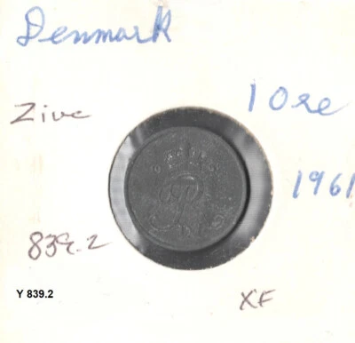 Denmark 1 Ore, 1961, Zinc, KM892 - Image 1 of 2