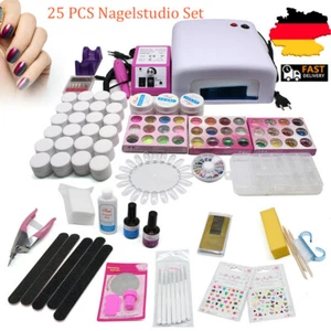 LED UV Nagelset Einsteigerset Nagelstudioset mit Fräser Lampe Starterset GEL Set - Bild 1 von 16