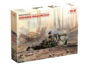 WWI British Vickers MG Crew Vickers MG& 2 figures ICM 35713 Scale model kit 1/35 - Picture 1 of 11