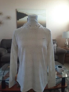 NIKE Lg Womens White Long Sleeve thumb holes Pullover - Picture 1 of 8
