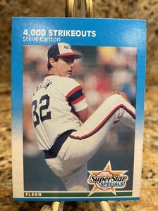 1987 Fleer #635 Steve Carlton WHITE SOX 4,000 K's SUPERSTAR SPECIALS