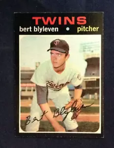 1971 #26 Bert Blyleven Twins Topps Baseball EX + Druckmarken - Bild 1 von 2