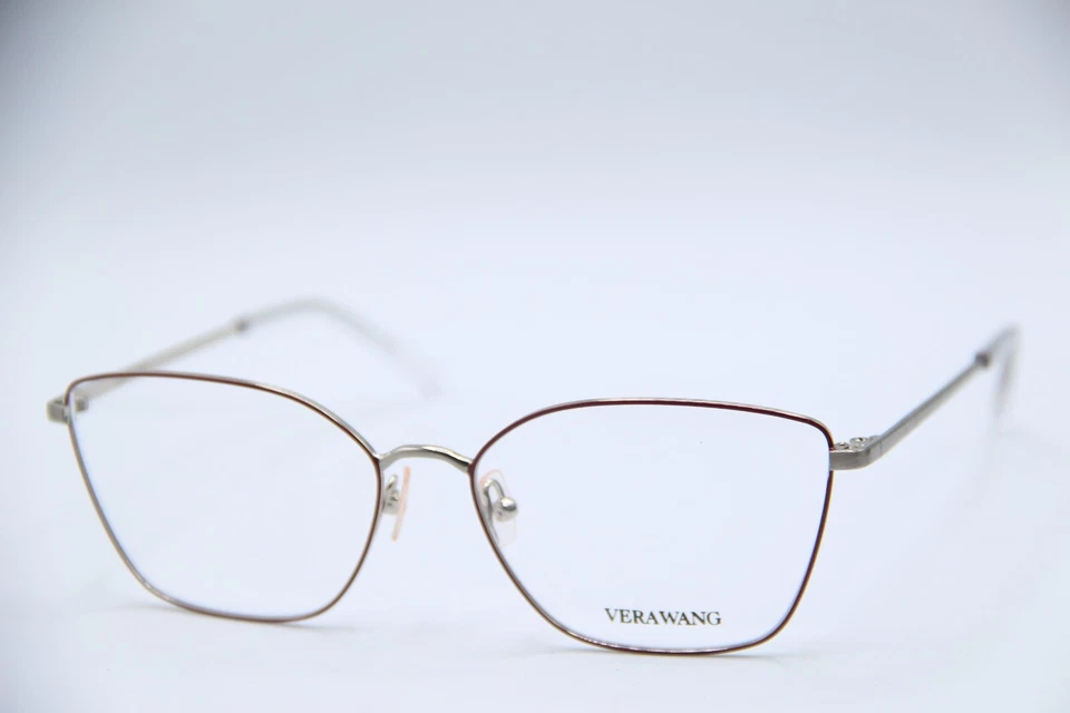 NUEVOS ANTEOJOS VERA WANG V574 SC ROJO PLATA METAL AUTÉNTICO MARCOS 55-15 Foto 1 de 4