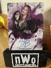 2018 Topps WWE Undisputed Sasha Banks On Card /5 Purple