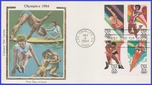 USA5 #2082-85 U/A COLORANO SILK FDC BL4  Summer Olympics - Picture 1 of 1