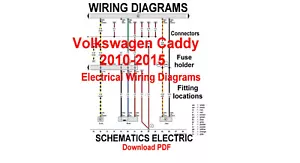 VW CADDY 2010-2015 Schematy okablowania elektrycznego Oryginalne fabryczne PDF Instrukcja - Zdjęcie 1 z 1