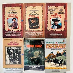 (6) Western films VHS Big Box - James Stewart - Yul Brynner - James Cagney -More - Picture 1 of 8