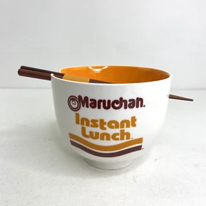 Maruchan Instant Lunch Ramen Noodle Bowl with Chopsticks Ceramic Dinnerware NEW - Picture 1 of 12