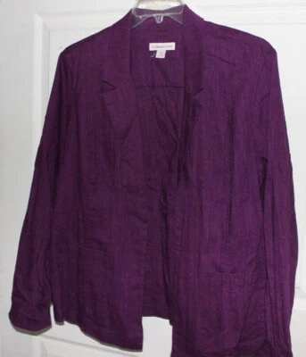 Womens COLDWATER CREEK  Dark Purple Blazer Size XL 18 - Изображение 1 из 3