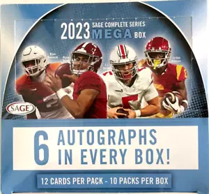 Mega caja de fútbol americano serie completa Sage 2023 sellada c.j. Stroud? Tarjetas de Steve NH - Imagen 1 de 2