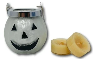 Yankee Candle Shimmering Silver Pumpkin Votive Holder w/2 Tea Lights - Picture 1 of 4