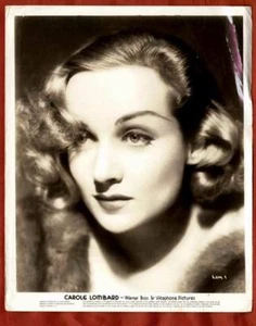 CAROLE LOMBARD ULTRA RARE PORTRAIT SILVER GELATIN PHOTO 1930s 8x10 - Picture 1 of 1