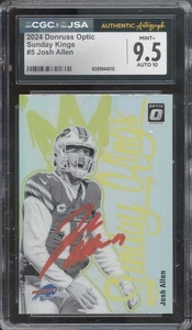 2024 Donruss Optic Sunday Kings #5 Josh Allen Autograph Mint + CGC 9.5 10 Auto - Bild 1 von 2