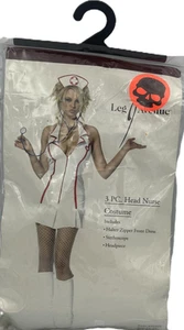 Head Nurse Adult Women's Alluring 3 piece Costume - White/Red - XL/2X - 16/20 - Picture 1 of 1