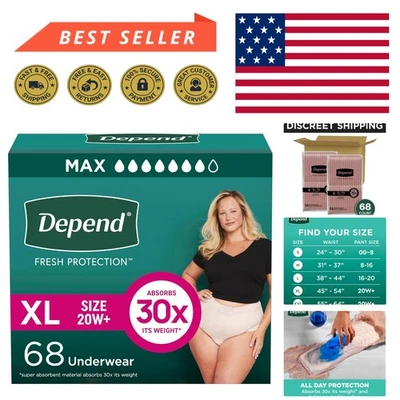 Pañales Fresh Protection 68 unidades para adultos - Elegante color rubor, máxima comodidad Foto 1 de 4