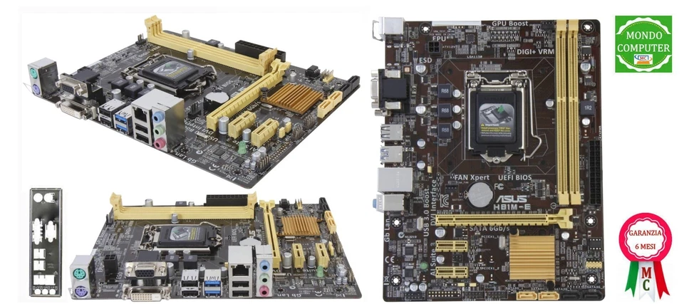 SCHEDA MADRE ASUS H81M-E SOCKET 1150 + CPU CORE i7 4770S / i5 + DISSIPATORE - Immagine 1 di 1